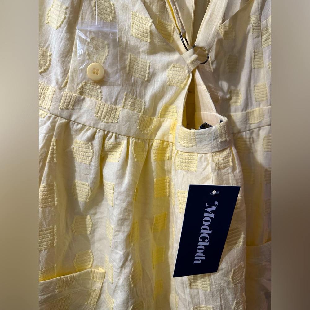 NWT Modcloth Pastel Yellow Everyday Vacay Dress Sleeveless w  Pockets 14 XL - Picture 6 of 8